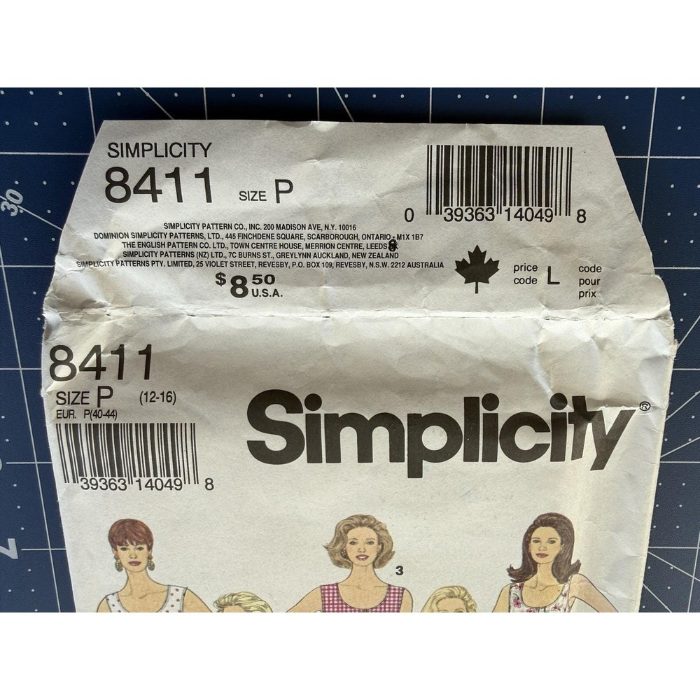 VTG‎ Summer Dress In 2-Lengths Pattern Simplicity 8411 OOP Size 12-16 UC FF - Picture 3 of 5